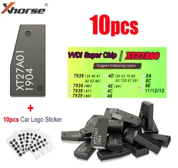 10PCS,Xhorse VVDI Super Chip XT27A01 XT27A66 Transpondedor para ID46/40/43/4D/8C/8A/T3/47 para VVDI2 VVDI Herramienta Clave/Mini Herramienta Clave