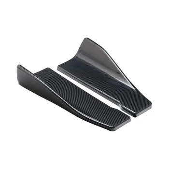 Coche Universal Lado de la Falda de Parachoques, Spoiler Splitter Protector de Cero Accesorios 35cm/13.78 Pulgadas 2PCS (ABS Carbono