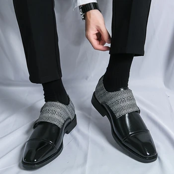 Explosivo de los hombres zapatos de monje zapatos de doble botonadura botón de negocios de moda casual zapatos de vestir