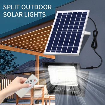 Proyector LED Solar Luz de Inundación al aire libre Impermeable de los Proyectores de la Piscina al aire libre de la Iluminación de las Luces del Jardín Lámpara de Pared Solar Reflector