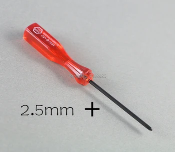 2pcs/lot rojo de la reparación abierta de la herramienta de 2.5 mm + destornillador de cruz para nds