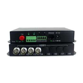 CCTV Medios Convertidor de Vídeo BNC/Ethernet/Datos de Fibra Óptica, transmisor receptor para cámara Analógica/CVBS cámara IP de la cámara