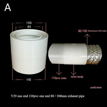 1pc Fan de la Tubería de los tubos de escape de ventilación ventilación de aseo de la cocina de los conductos de aire de Ventilación de la Manguera de ventilación