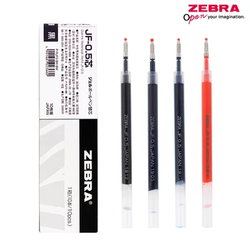 10pcs Japón Cebra JF-0.5 Bolígrafo de Gel de Recarga Adecuado para JJ15 JJZ49 JJ31 JJ55 Negro/Rojo/Azul/Color Blueblack