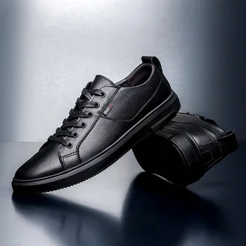 Suave Cuero genuino de los Hombres Casual Zapatos al aire libre de la moda de Encajes oxford, Cómodos Zapatos de Conducción de los Hombres Pisos