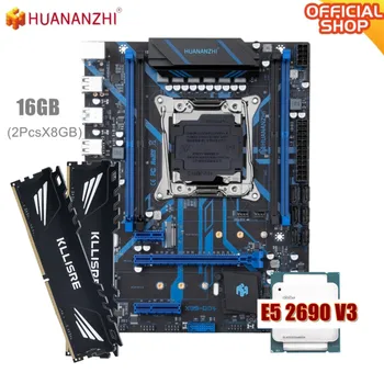 HUANANZHI kit ® xeon ® x99 Placa base con E5 2690 V3 2*8G DDR4 2666 memoria NO ECC NVME USB3.0 ATX