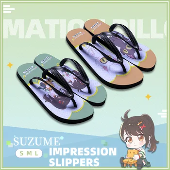 Anime Suzume Cosplay Zapatos Suzume Iwato Casual Arte Chanclas Sandalias De Playa De Vacaciones Diaria Zapatillas De Casa Mujer Los Hombres