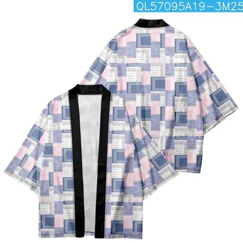 Tradicional Japonés De Empalme De Anacardo Flores De Impresión De Streetwear Chaqueta Kimono Camisa Haori De Las Mujeres De Los Hombres De La Playa De Yukata Asiático Ropa