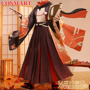 COSMART Genshin Impacto Kaedehara Kazuha Traje de Cosplay Juego Traje Hermoso Kimono Uniforme Carnaval de Halloween de la Actividad ropa Para la