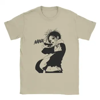 Nana Osaki Anime Vintage T-Shirts para Hombres Manga Divertido Puro Algodón Camisetas de Manga Corta Camiseta de regalo de Cumpleaños de la Ropa