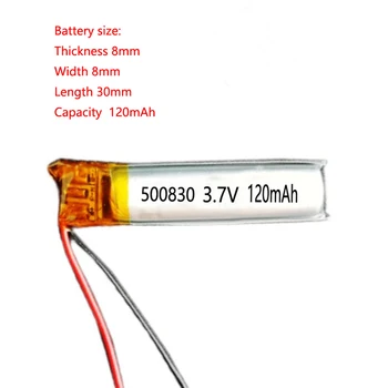 Personalizado Batería de Polímero de Litio 3.7 v 500830 050830 1200mah Para los Relojes Electrónicos del Perseguidor de Gps de Auricular Inalámbrico Bluetooth Beau