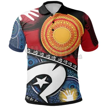 2022 camisas de Verano de las mujeres para los hombres Aboriginal and Torres Strait Isla Banderas impreso en 3D de manga Corta camisetas Tops camisas