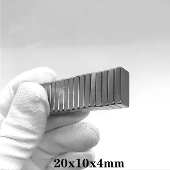 5~60pcs 20x10x4 mm Fuerte Quadrate Imán de Neodimio de 20 mm*10 mm de NdFeB Magnética 20x10x4mm Imanes de la Tierra Rara 20*10*4 mm ¿N35