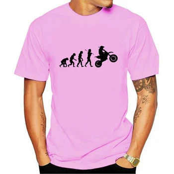Streetwear Dirtbike Evolución de Motocross Camiseta de los Hombres de Verano de Moda Casual Hombres Camiseta de Algodón de Alta Calidad de Manga Corta T-Shirt