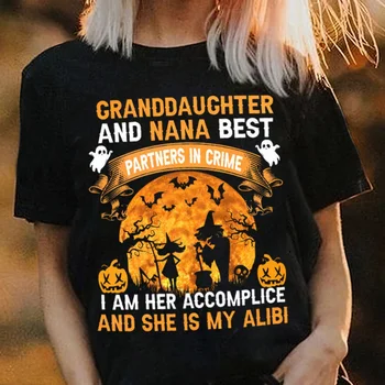 Nieta y NaNa Mejores Socios En el Crimen camisetas de la Abuela de Halloween Camisetas