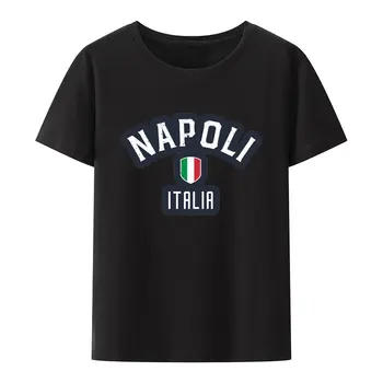 Itali Napoli Campeonato de la Temporada de Algodón T-Shirts Y2k Estilo de camiseta de Verano para Hombre de la Ropa de Manga Corta Camiseta de la Novedad Tops Camisa Camiseta