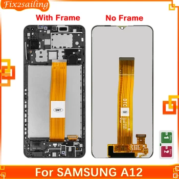 Para Samsung Galaxy A12 SM-A125F SM-A125F/DSN de Pantalla LCD de Pantalla Táctil Digitalizador Asamblea Para Samsung A125 Lcd Con Marco
