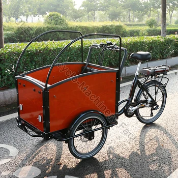 3 Ruedas Con Pedal Eléctrico Holandés Adulto Triciclo Bicicleta De Carga De La Familia Triciclo De Transporte De Los Niños A Las Mascotas Para La Venta, Precio De Fábrica Personalizada