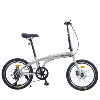Bicicleta plegable de 20 Pulgadas Portátil de Adultos a los Niños Estudiantes de Velocidad Variable con Freno de Disco de Hombres Y Mujeres de las Bicicletas Plegables Bicicletas