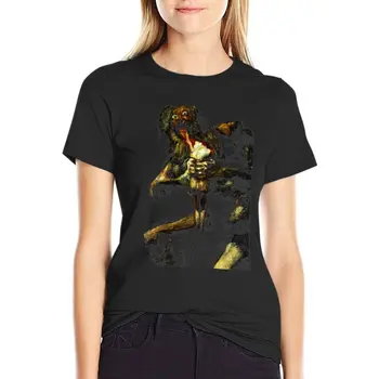 Saturno Devorando a Su Hijo Francisco de Goya T-Shirt de manga Corta gráficos camiseta de ropa para Mujeres