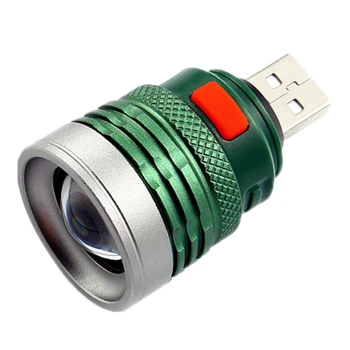 Zoom-Ultra Brillante Portátil USB Linterna Mini 3 Modos de Flash USB-Antorcha de Luz Alimentado por USB Interfaz de Regalos para Niños