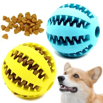 El Caucho Natural para Mascotas Juguetes del Perro Perro Juguetes para Masticar la Limpieza de Dientes Tratar de Bola Extra resistentes Interactivo de la Elasticidad de la Bola de Accesorios para Mascotas