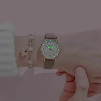 2021 NUEVO Reloj de las Mujeres de Moda Casual de Cuero de la Correa de Relojes Simple Señoras' Pequeño Dial Reloj de Cuarzo Vestido de relojes de Pulsera Reloj mujer