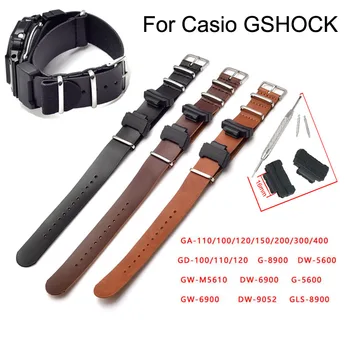 Cuero de la PU Correa de Reloj de Casio G-Shock GA-110 300 Banda de Reloj de Pulsera de la Muñeca para Gshock GD120 G8900 DW9052 GW6900 5600