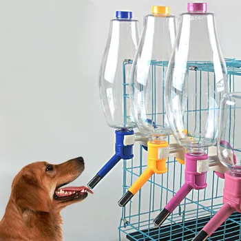 500/1000 ML Pet Feeder Alimentador Automático de Agua Potable Tazones de fuente de Alimentación Para Perro Cachorro de Gato de la Jaula Colgante Bowl