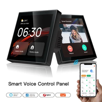 2023 integrado en Alexa control de voz tuya inalámbrica zigbee smart home gateway de 4 pulgadas vida inteligente panel de control central
