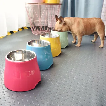 Gran capacidad de perro alimentador perro beber tazón de fuente del animal doméstico del gato de alimentos tazón alimentador de plato del perro suministros para mascotas perro contenedor de comida