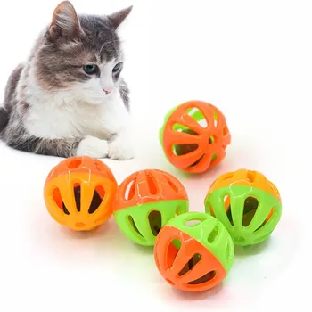 10pcs Bola de Plástico Pet de Juguete de Plástico Pequeña Campana Pelotas de Juguete del Gato Hueco Gato Juguetes para los accesorios del gato del Gatito