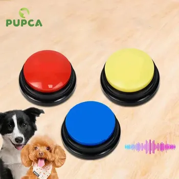 Grabación de voz Botón de Juguetes para Mascotas Perro Botones para la Comunicación de Entrenamiento de la Mascota Timbre Grabable Hablando Botón de Inteligencia de Juguete