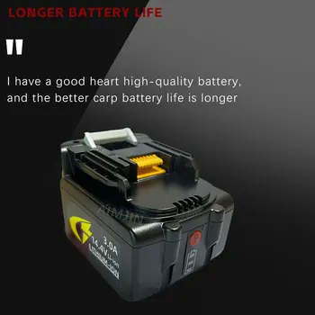 3000mAh de Litio de 14,4 V batería Recargable de las Herramientas eléctricas de la Batería para Makita BL1415 BL1430 BL1440 BDF343 BHP441 DF445D TD135D BML145 BML184
