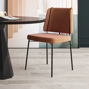 El diseñador de Nordic Sillas de Comedor Individual de Lujo Moderno Espacio Protectores de Sillas de Comedor al aire libre Elegante Cadeiras de Muebles de Hogar HY50