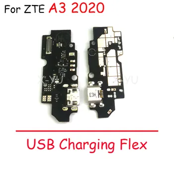 Para ZTE Blade A3 2020 USB Cargador de corriente Puerto Jack Dock Conector de Enchufe de Carga Flex Cable Reparación de Piezas de
