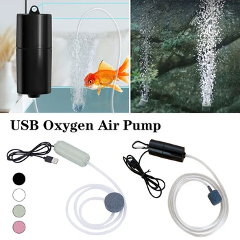 Mini Acuario Bomba de Aire Portátil USB Peces Tanque de Oxígeno del Aire de la Bomba de Aire Con la Piedra de Silencio Ahorro de Energía de la Bomba de Oxígeno Para el Acuario de Pesca