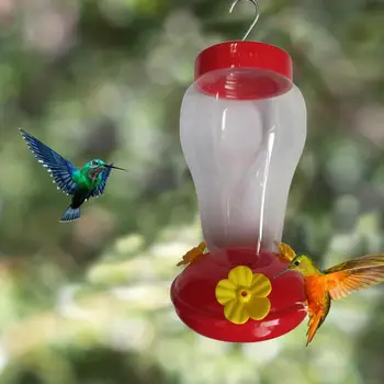 Los Plásticos De Aves De Agua Alimentador De Botella Colgando Colibrí Alimentador De Jardín Al Aire Libre De Plástico Gancho De Hierro Alimentador De Aves Recipiente De Alimentación