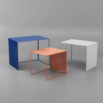 Costumbre Nórdica Simple Mesas para la Sala de estar de los Muebles Modernos de Hierro Pequeña Mesa de Café Sofá Tabla del Lado Creativo de la Mesa de la Esquina
