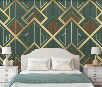 beibehang Moderno abstracto geométrico de oro de la línea de fondos de pantalla mural para la sala de estar textura dormitorio de fondo 3D de papel de pared en casa
