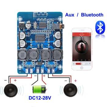 2*45W Clase D Amplifie Rwith Bluetooth TPA3118 de Audio de alta fidelidad Digital de Poder Amplificar Receptor Estéreo de la junta Auxiliar de BRICOLAJE