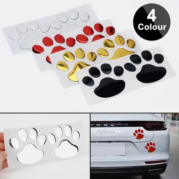1pair/3D Pegatinas de la Pata de los Animales Perro Gato Fresco Diseño de Oso de las huellas de los Pies de la Huella de Coche Decal Stickers para Auto Moto
