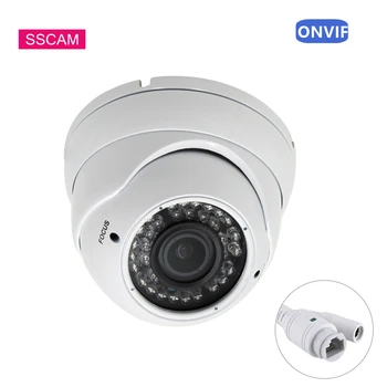 5MP POE Cámara IP de Interior 4xZoom Manual de Varifocal de Infrarrojos de Visión Nocturna de Onvif del CCTV de la Vigilancia de Vídeo de la Cámara de Seguridad P2P Correo electrónico