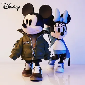 15CM Aoger Disney Mickey Minnie Figura Tendencia de Juego de dibujos animados de la Figura de la Capa de Marea Traje de Decoración de la Habitación de hecho a Mano de la Muñeca de Adornos Regalos