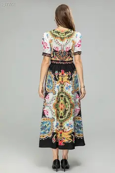 QR50170 Nuevas de Alta calidad de la Moda de las Mujeres de 2023 señora del Vestido de Lujo de la famosa Marca Europea de Diseño de fiesta vestido de estilo