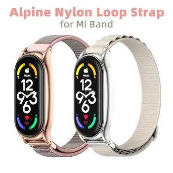 Alpine Bucle de Banda para la Xiaomi Mi Band 7 de la Correa para Mi banda de 6 Compatible 5 4 3 Pulsera de Nylon Pulseras