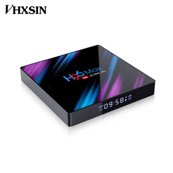 VHXSIN 50PCS/LOT H96 MAX 3318 Rockchip RK3318 Quad Core RAM 4GB ROM de 64 gb Dual Wifi UHD OS Android 9.0 H96MAX Caja de TV
