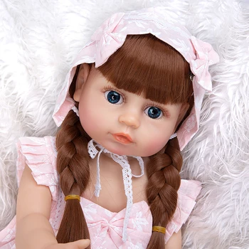 55cm Real Reborn Niña de la Muñeca Encantadora Vivo Juguetes Muñecas del Bebé para los Niños de Cumpleaños Regalo de Navidad Reborn Doll