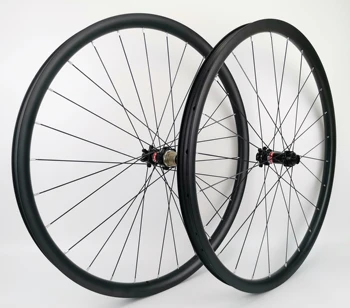 27.5 ER Asimetría de desplazamiento 2.6 MTB AM/XC hookless ruedas de carbono de 30 de ancho 24 de la profundidad de la bicicleta de montaña super ligera de carbono de rodadura