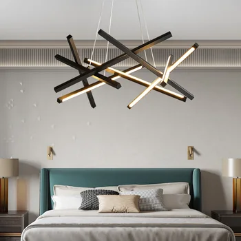 Arte Led de la Lámpara Colgante de Luz Chandent Moderna creativa de la sala de estar minimalista maestro cama simple de comedor cama